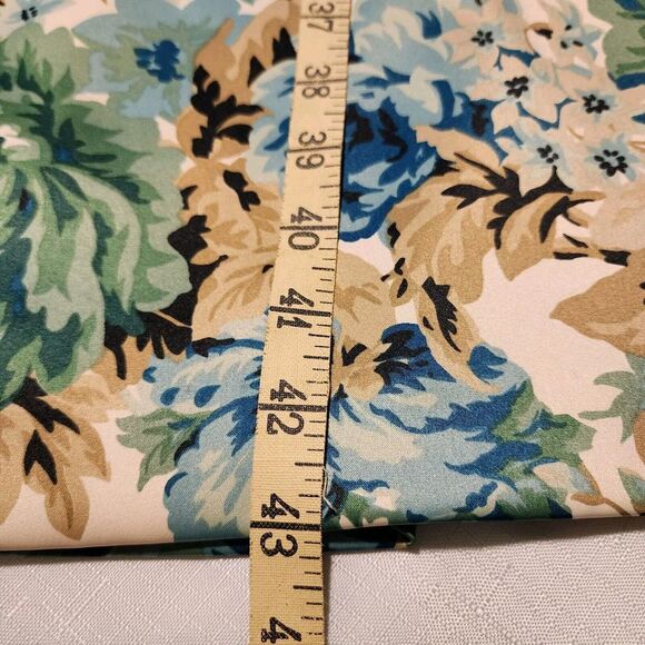 Donna Ricco Blue Green Tan Floral Square Neck Ruche Womens Dress Size‎ 12 - Picture 12 of 13